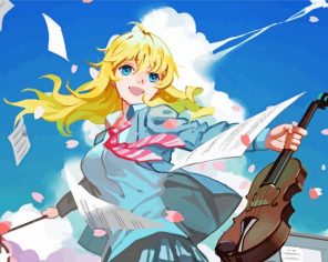 Kaori Miyazono With Violin Paint By Numbers Numeral Paint Kit