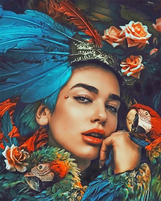 Abstract Parrot Woman NEW Paint By Number Numeral Paint