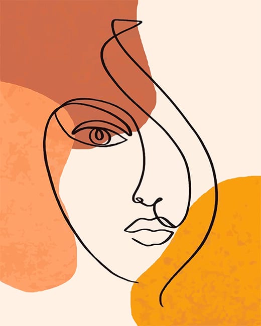 Abstract Face Line Paint By Numbers Numeral Paint Kit