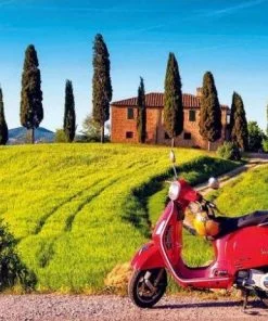 Scooter In Tuscany Paint By Numbers
