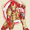 Gold Iron Man Paint By Numbers