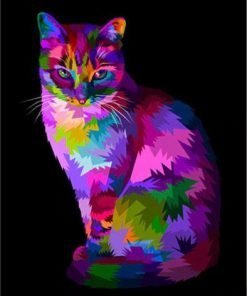 Colorful Kitty Paint By Numbers