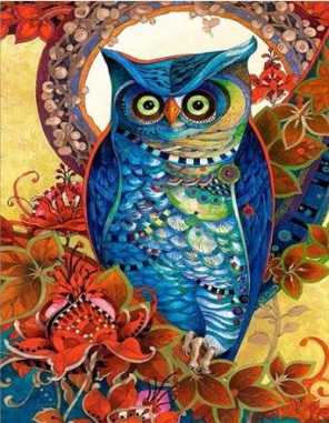 Blue Owl Paint By Numbers - Numeral Paint Kit