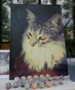 custom painting by numbers cats