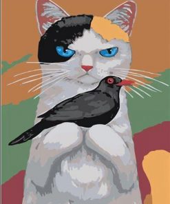 Cat And Crow Paint By Numbers
