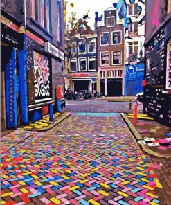 Amsterdam Colorful Street Paint By Numbers