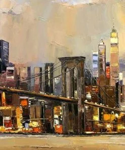Brooklyn Bridge At Night Paint By Numbers