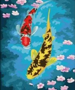 Koi Fish In Water Paint By Numbers