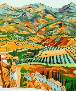 Fields And Mountains Paint By Numbers
