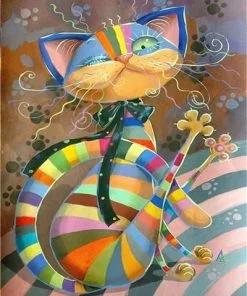 Colorful Cat Paint By Numbers