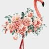 Pink Flowers Flamingo Paint By Numbers
