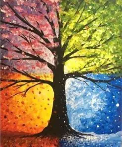 Colorful Tree Paint By Numbers