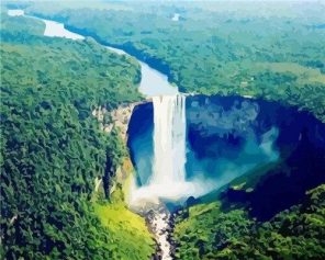 Amazon Rainforest Falls Paint By Numbers