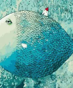 Big Blue Fish Paint By Numbers