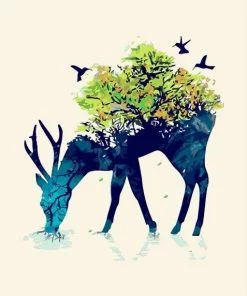 Magical Deer Paint By Numbers