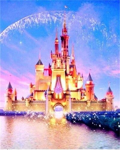 Disney Castle Romantic Date Paint by Numbers - Goodnessfind