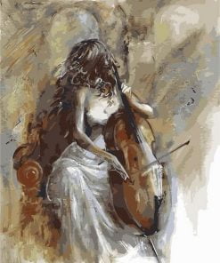 Girl Playing Cello Paint By Numbers