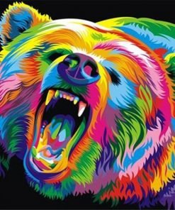 Colorful Bear Paint By Numbers