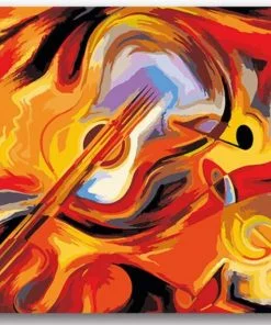 Abstract Guitar Paint By Numbers