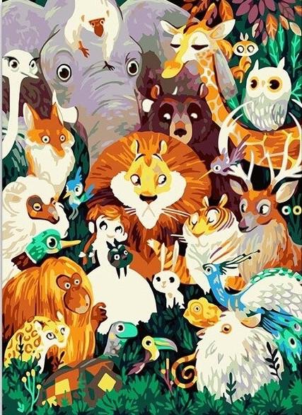 Animal family - Animals Paint By Number - Numeral Paint