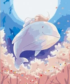 Anime Whale And Little Girl Paint By Numbers