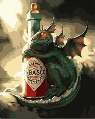 Baby Dragon Tabasco paint by number