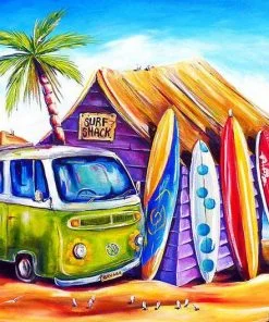 Surf Shack Paint By Numbers