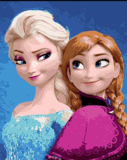 Disney-Ensemble de peinture par numéros princesse Elsa, dessin par