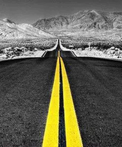 Black And White Road Paint By Numbers