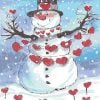 Romantic Snowman Paint By Numbers