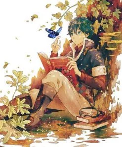 Anime Boy Under Tree Paint By Numbers