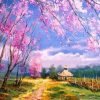 Cherry Blossoms Farm Paint By Numbers