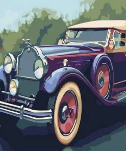 Purple Antique Car Paint By Numbers