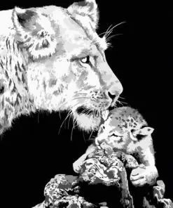 Lion And Cub Paint By Numbers