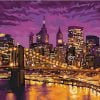 New York Purple Night Paint By Numbers