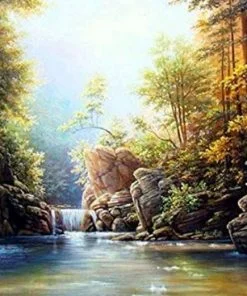 Jungle Waterfall Paint By Numbers