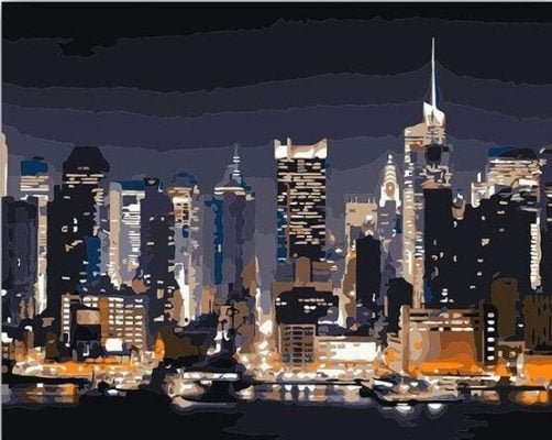 New York City Manhattan Paint By Numbers - Numeral Paint Kit