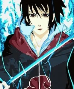 Sasuke Uchiha Sword Paint By Numbers