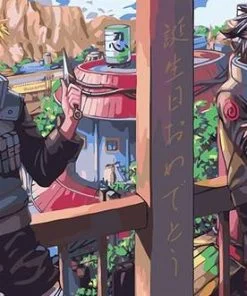 Naruto and Sasuke Jonin Paint By Numbers