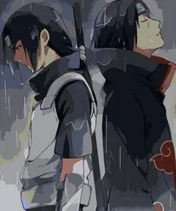 Uchiha Itachi In Rain Paint By Numbers