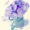 Purple Flowers In Jug Paint By Numbers