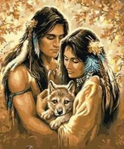 Native American Couple Romance and Love Paint By Numbers