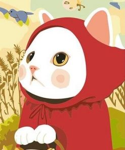 Cat In Red Dress Paint By Numbers