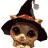 Cat In Witch Hat Paint By Numbers