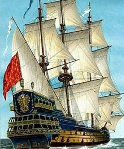 Lion Of The Waves Ship Paint By Numbers
