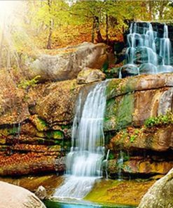 Forest Waterfall Paint By Numbers