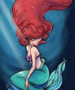 Ariel Mermaid Paint By Numbers
