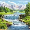 Impulsive River  Landscape Paint By Numbers