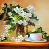 Jasmine Flowers Vase Paint By Numbers