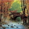 Autumn Forest Bridge Paint By Numbers